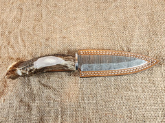 5" Damascus Spear Point #08
