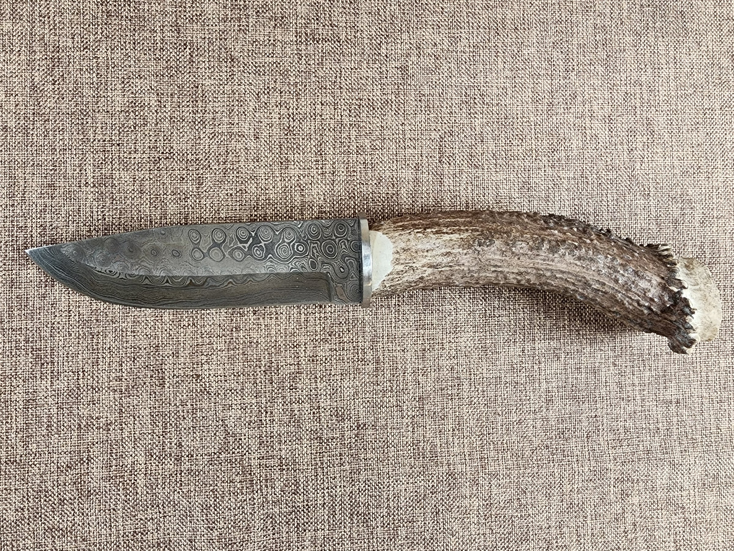 5" Damascus Drop Point #10