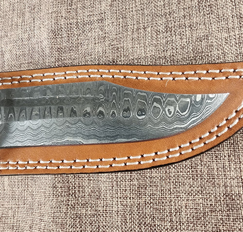 5" Damascus Clip Point #04