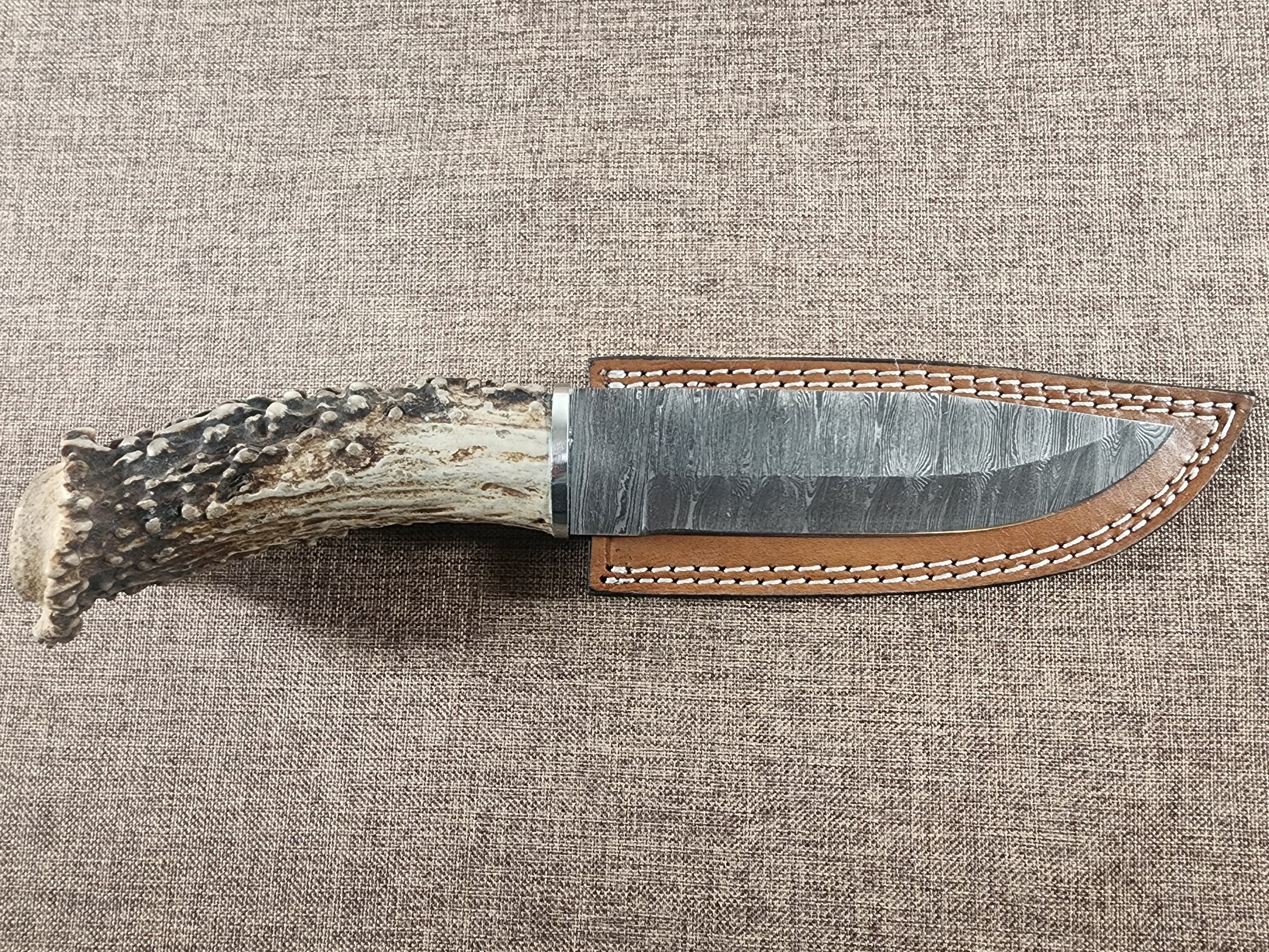 6" Damascus Drop Point #123