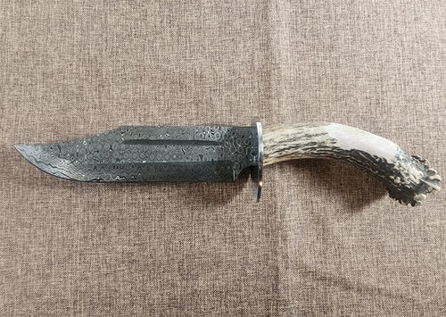 8" Damascus Bowie #163