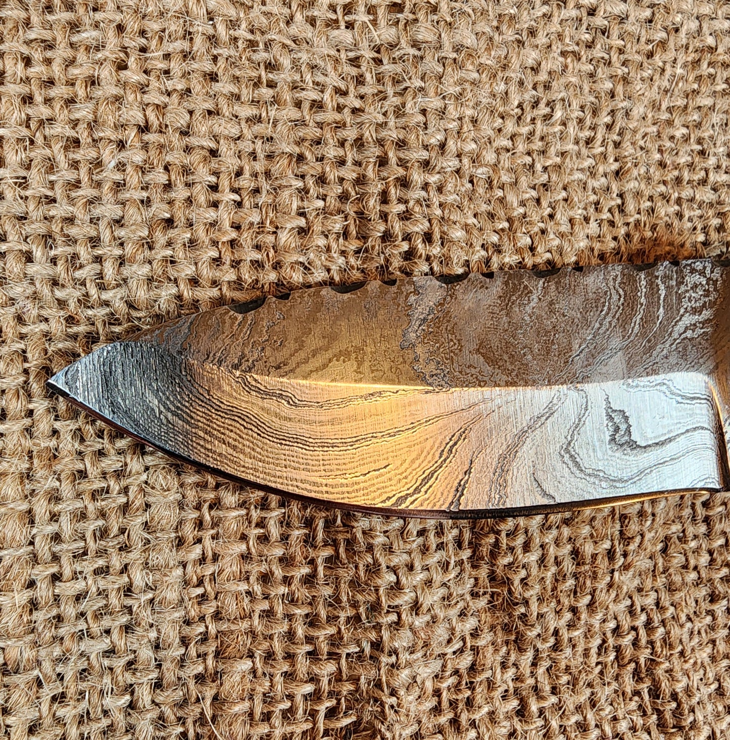 4" Damascus Drop Point #04
