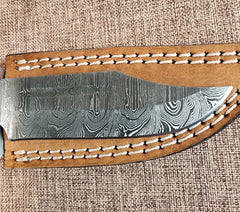 4" Damascus Clip Point B09