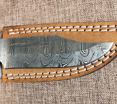 4" Damascus Clip Point B09