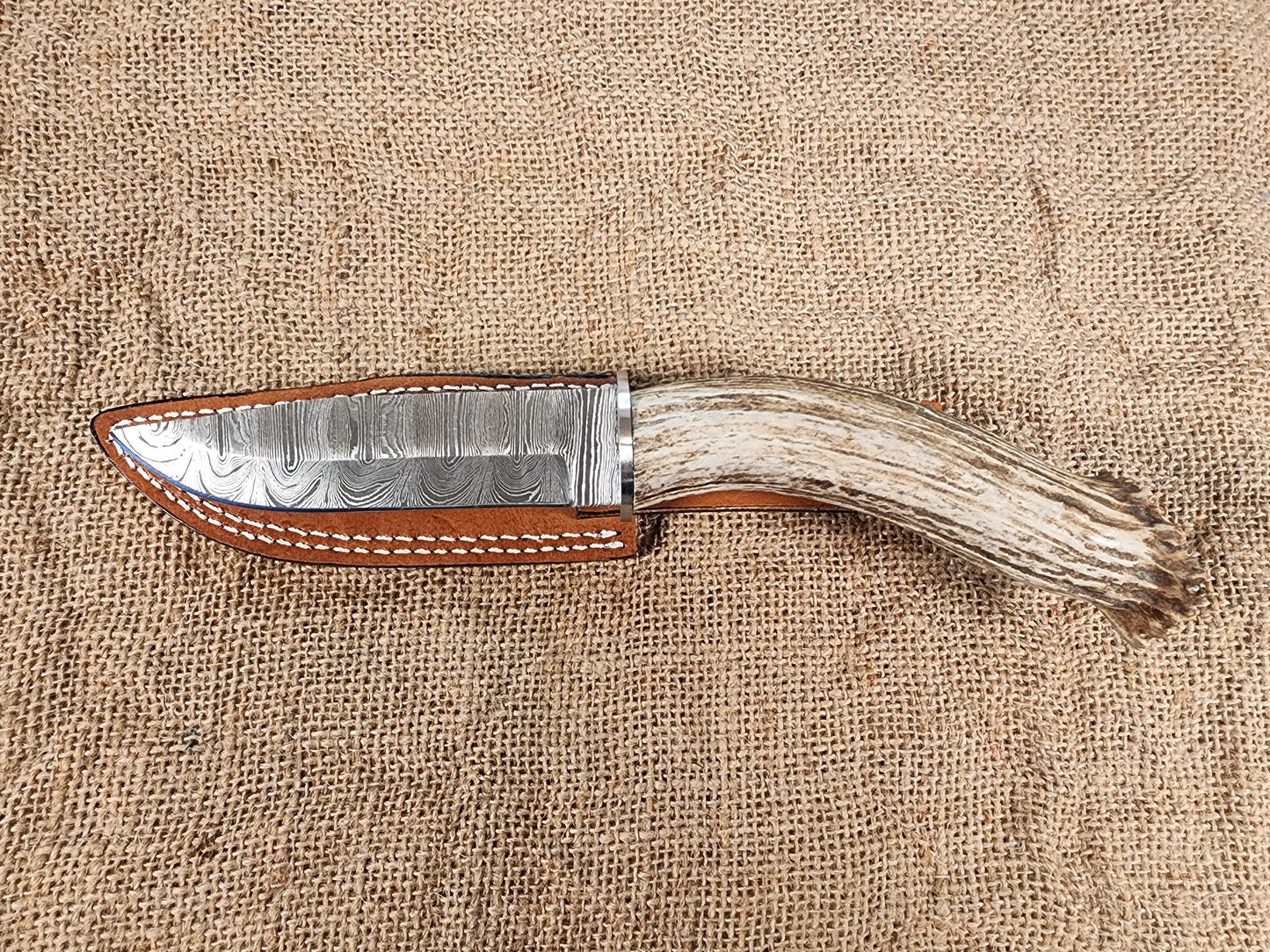 5" Damascus Drop Point #130