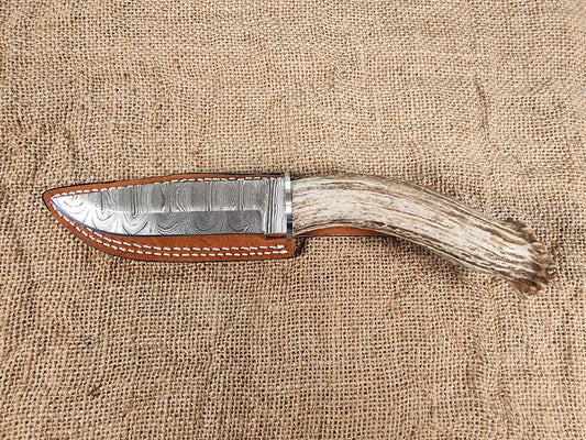 5" Damascus Drop Point #130