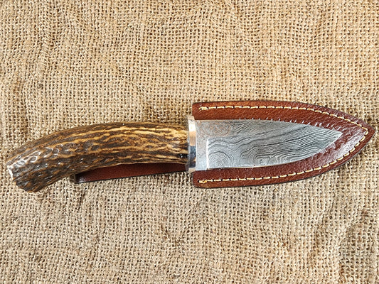 4" Damascus Drop Point #57