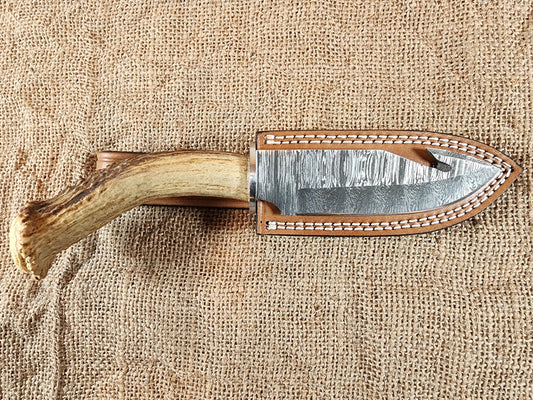 5" Damascus Gut Hook #147