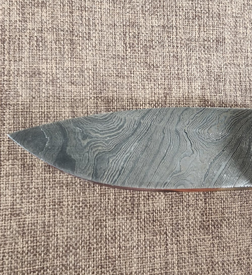 4" Gun Blue Damascus Drop Point #157