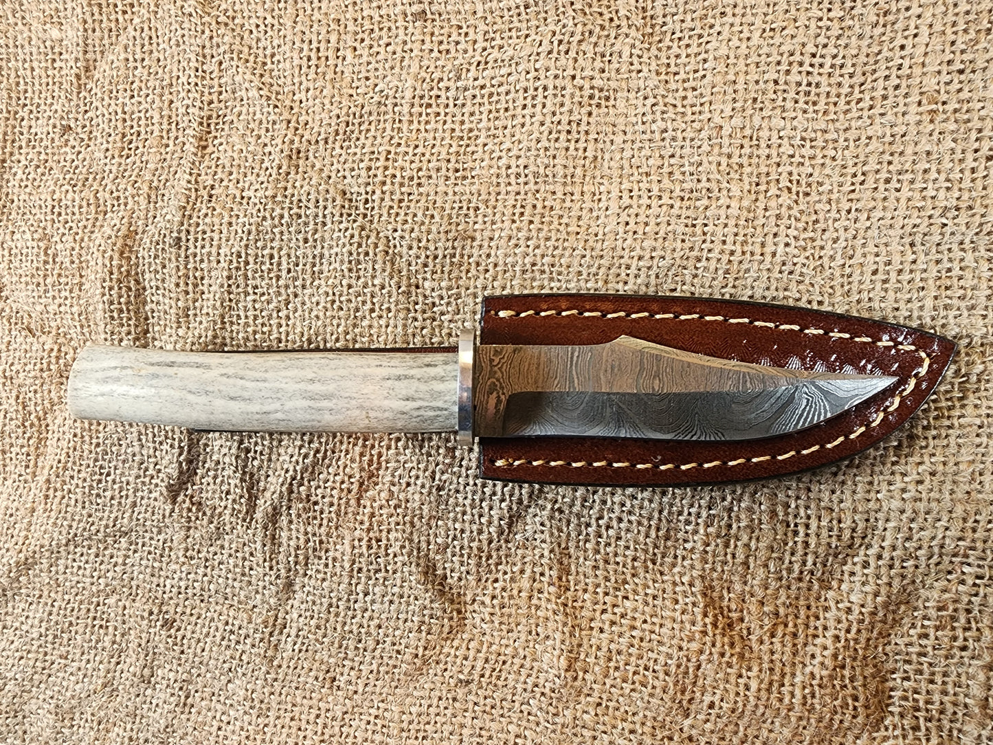 4" Damascus Drop Point #46