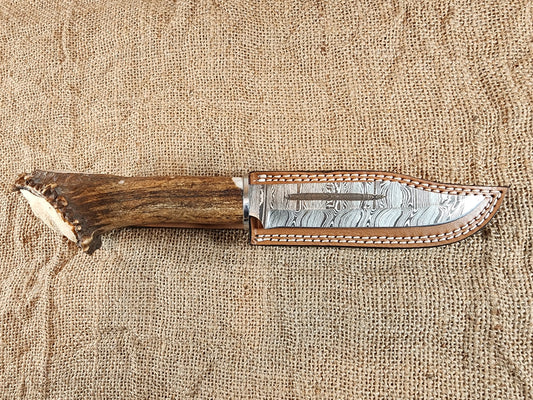 6" Damascus Clip Point #143