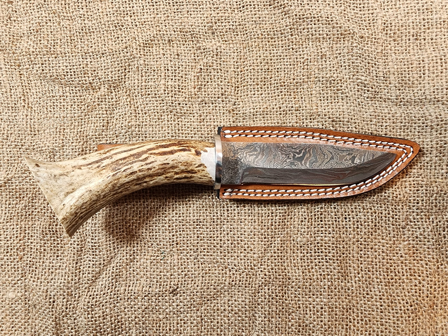 5" Damascus Drop Point #136