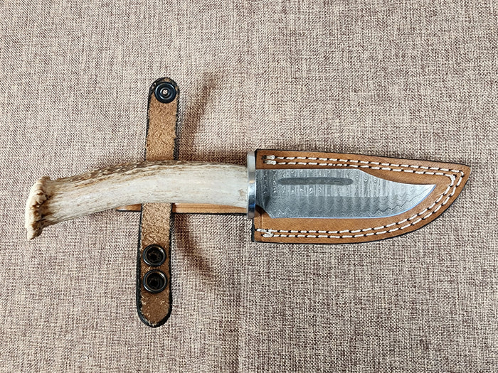 4" Damascus Clip Point B01