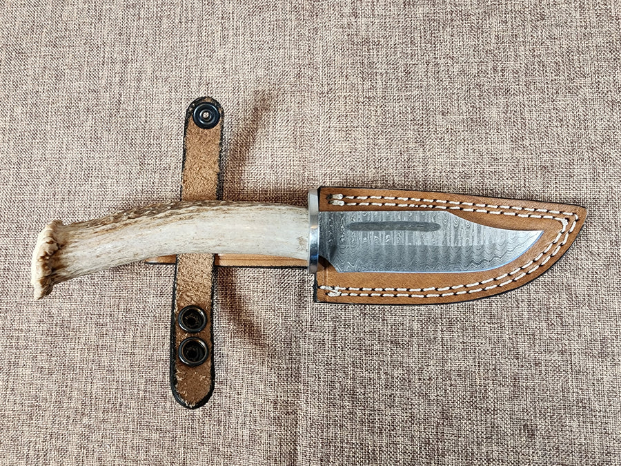 4" Damascus Clip Point B01
