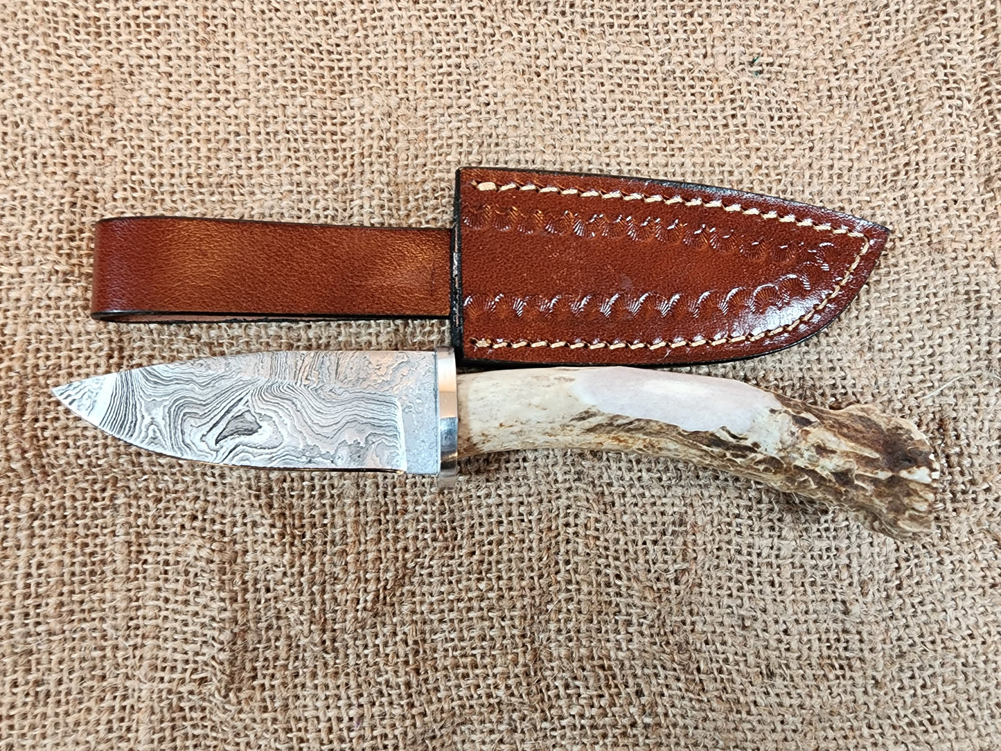 4" Damascus Drop Point #05