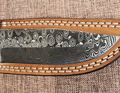5" Damascus Drop Point 2C08