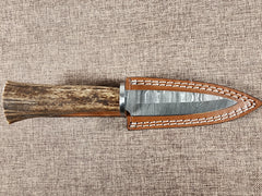 4" Damascus Spear Point #27