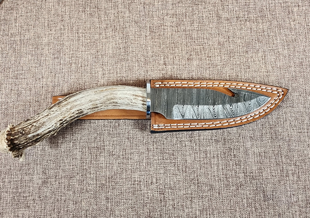 5" Damascus Gut Hook 2A01