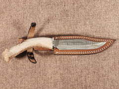 6" Damascus Clip Point 3B04