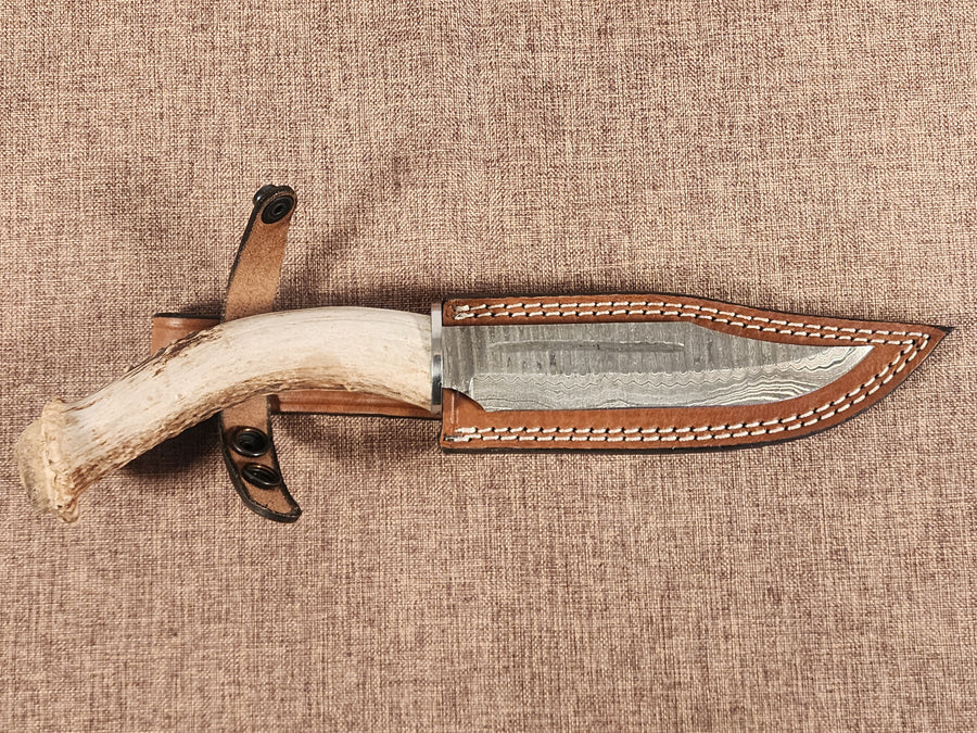 6" Damascus Clip Point 3B04
