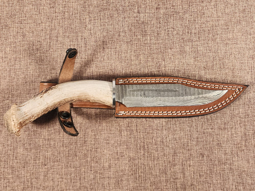 6" Damascus Clip Point 3B04