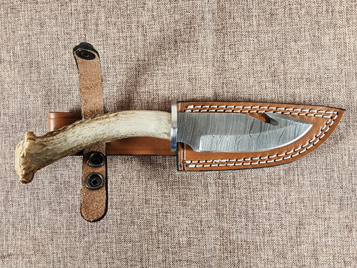 4" Damascus Gut Hook A05