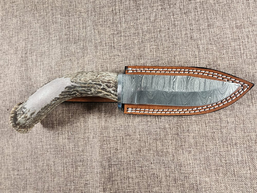 5" Damascus Drop Point #114