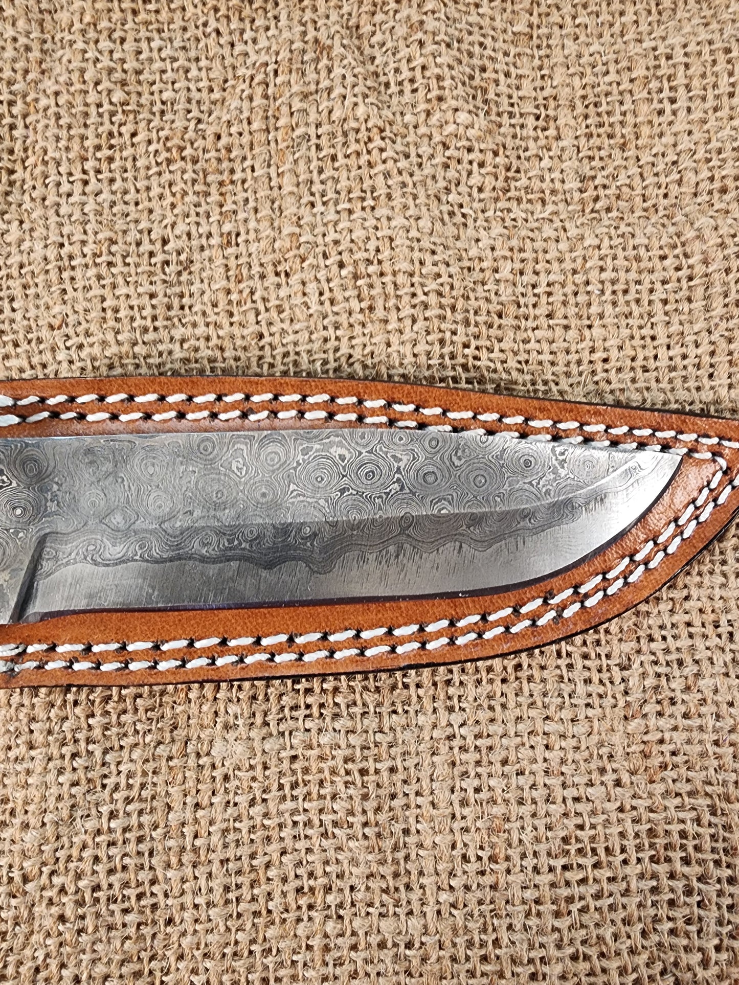 5" Damascus Drop Point #122