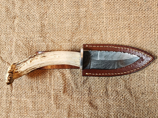 4" Damascus Drop Point #04