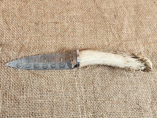 5" Damascus Spear Point #08