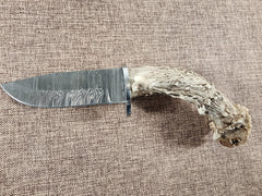 4" Damascus Drop Point #105