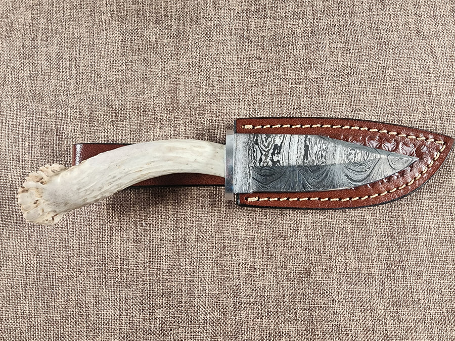 4" Damascus Drop Point #158