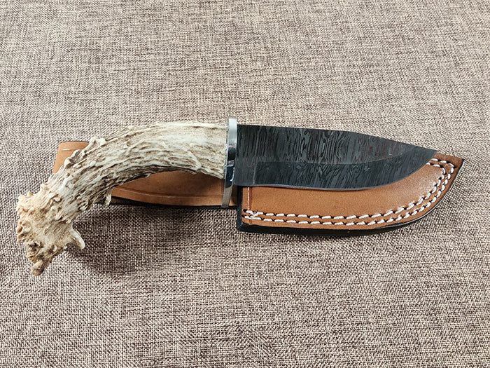 4" Damascus Drop Point #105
