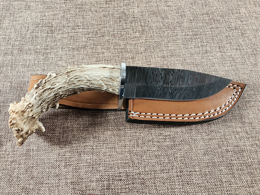 4" Damascus Drop Point #105