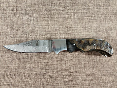 Ram Horn Damascus Folder #142