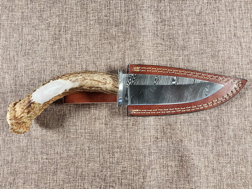 5" Damascus Drop Point #115