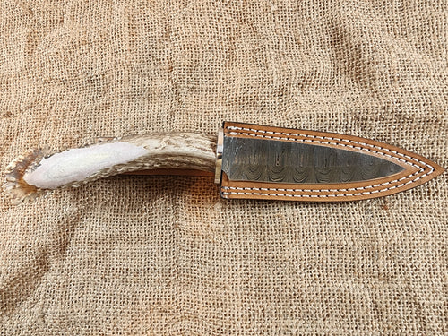5" Damascus Spear Point #68