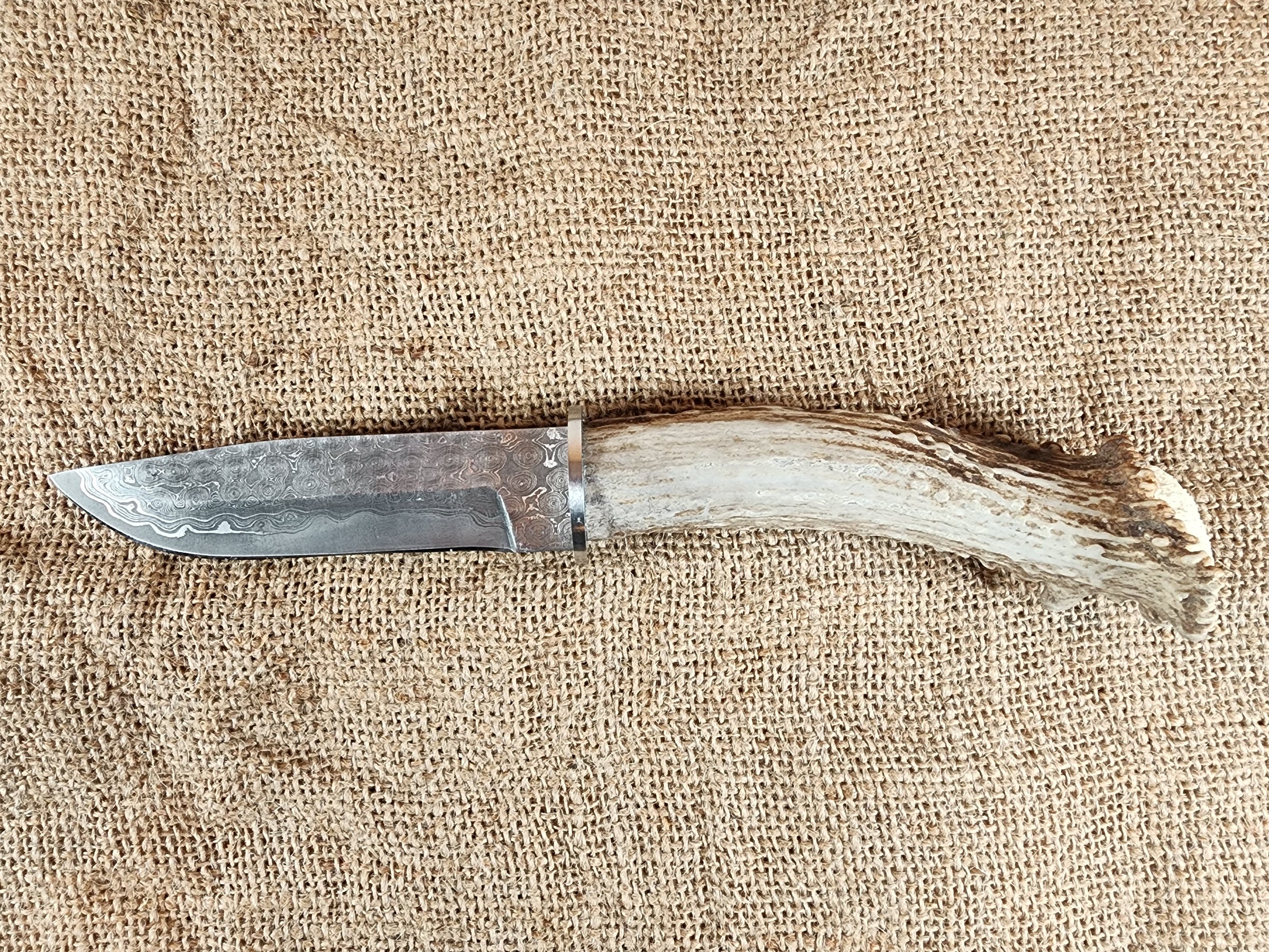 5" Damascus Drop Point #12