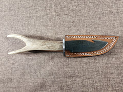 4" Gun Blue Damascus Gut Hook #110