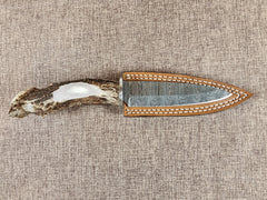 5" Damascus Spear Point #07