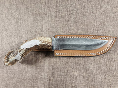 5" Damascus Drop Point #113